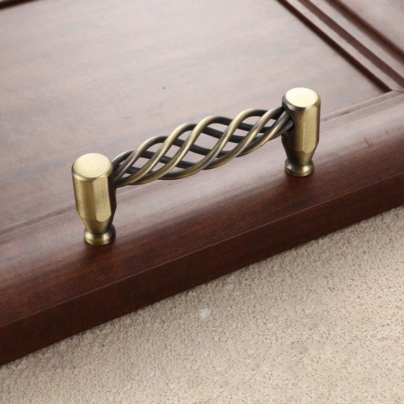 Vintage Kitchen Cabinet Handles Iron Dresser Handles 22mm Screw Hollow Out Birdcage Pulls Room Accessories