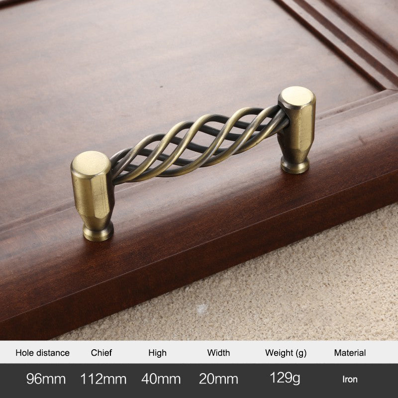 Vintage Kitchen Cabinet Handles Iron Dresser Handles 22mm Screw Hollow Out Birdcage Pulls Room Accessories