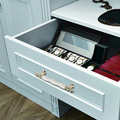1112K Zinc Alloy + Ceramic European Furniture Pull Handle Cabinet Wardrobe Drawer Handle