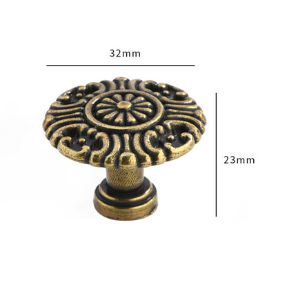 European Style Zinc Alloy Cabinet Pulls Handle 25mm Screw Antique Drawer Wardrobe Knob Pulls