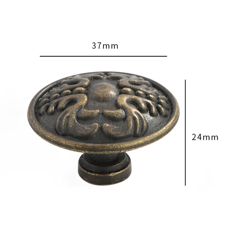 European Style Zinc Alloy Cabinet Pulls Handle 25mm Screw Antique Drawer Wardrobe Knob Pulls