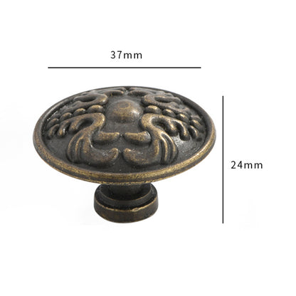 European Style Zinc Alloy Cabinet Pulls Handle 25mm Screw Antique Drawer Wardrobe Knob Pulls