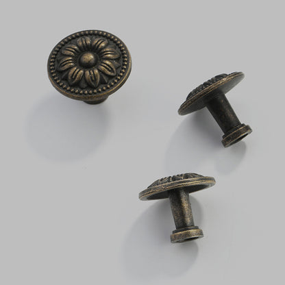 European Style Zinc Alloy Cabinet Pulls Handle 25mm Screw Antique Drawer Wardrobe Knob Pulls