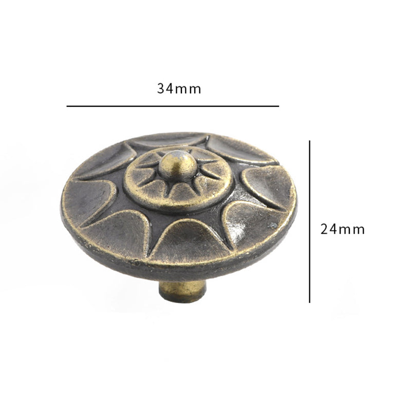 European Style Zinc Alloy Cabinet Pulls Handle 25mm Screw Antique Drawer Wardrobe Knob Pulls