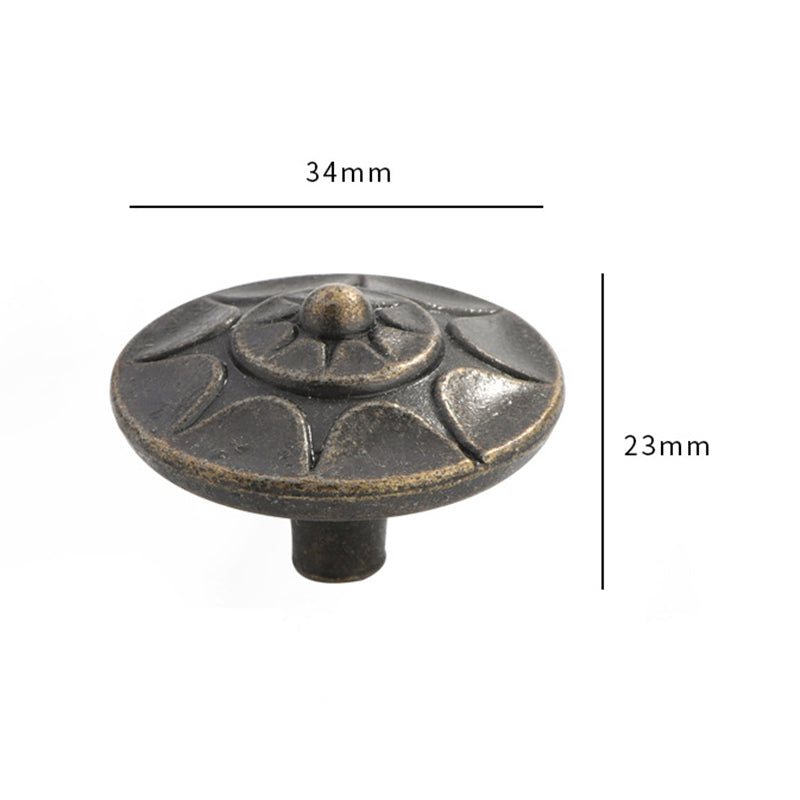 European Style Zinc Alloy Cabinet Pulls Handle 25mm Screw Antique Drawer Wardrobe Knob Pulls