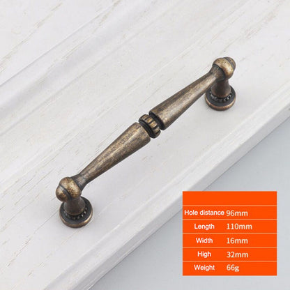 Furniture Handle Retro Zinc Alloy Cabinet Cupboard Pull Drawer Knob with 25mm Screw, Hole Distance: 96mm