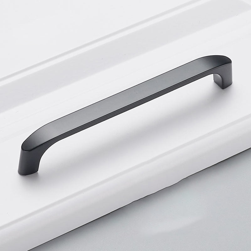 Simple Style Cabinet Handles Zinc Alloy Modern Drawer Pulls Matte Black Hardware Pulls