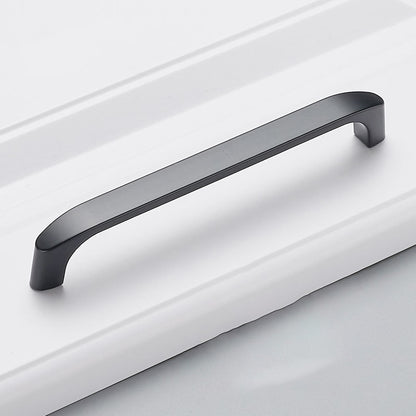 Simple Style Cabinet Handles Zinc Alloy Modern Drawer Pulls Matte Black Hardware Pulls