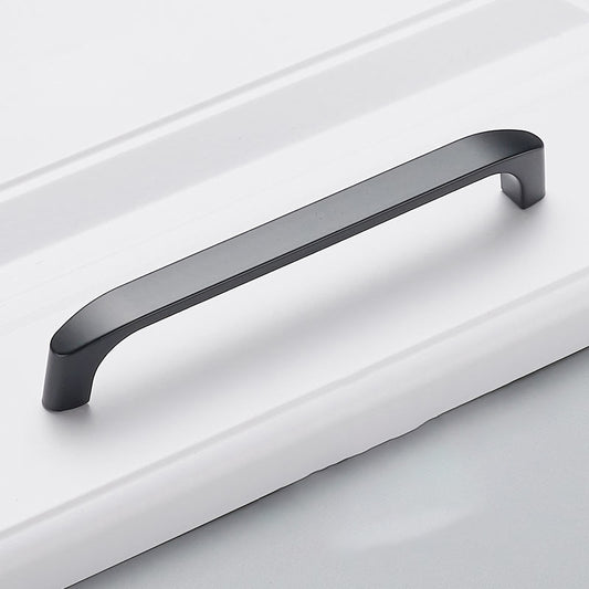 Simple Style Cabinet Handles Zinc Alloy Modern Drawer Pulls Matte Black Hardware Pulls