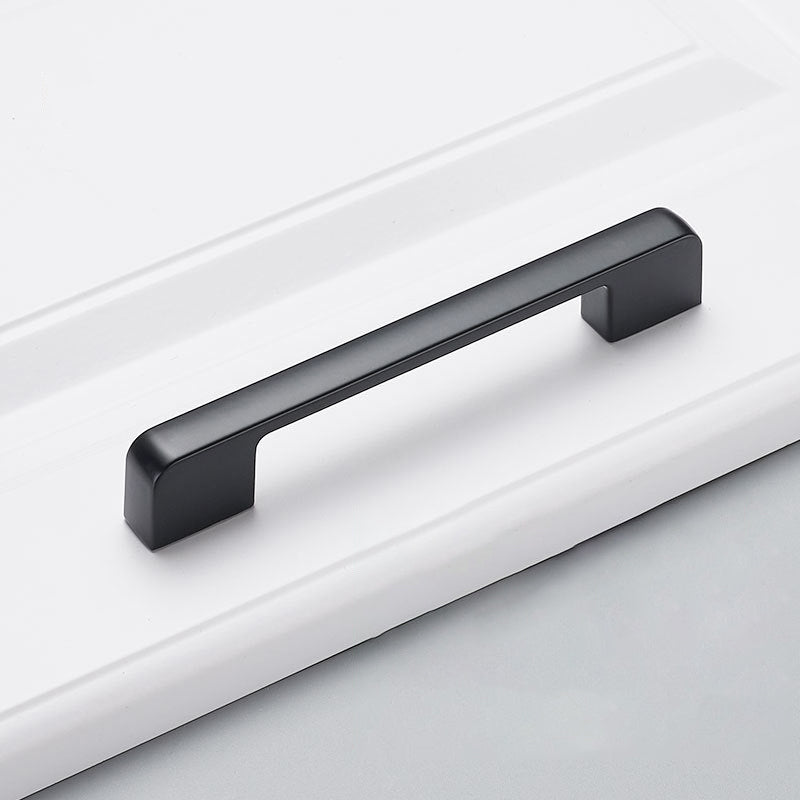 Simple Style Cabinet Handles Zinc Alloy Modern Drawer Pulls Matte Black Hardware Pulls