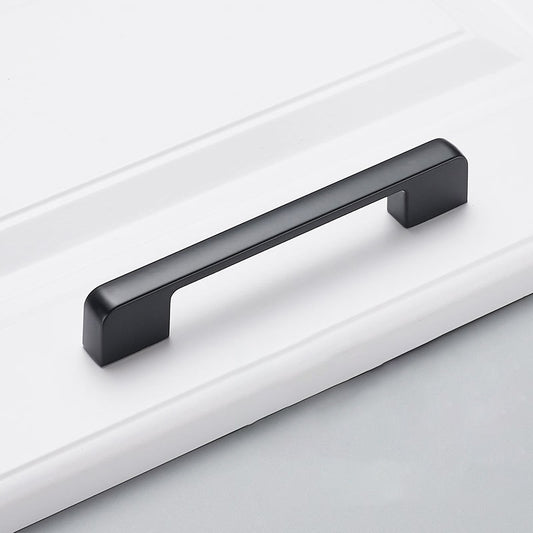 Simple Style Cabinet Handles Zinc Alloy Modern Drawer Pulls Matte Black Hardware Pulls