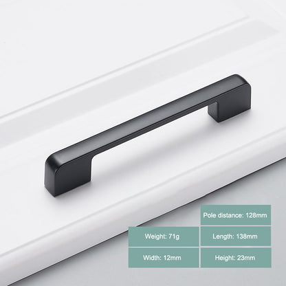 Simple Style Cabinet Handles Zinc Alloy Modern Drawer Pulls Matte Black Hardware Pulls