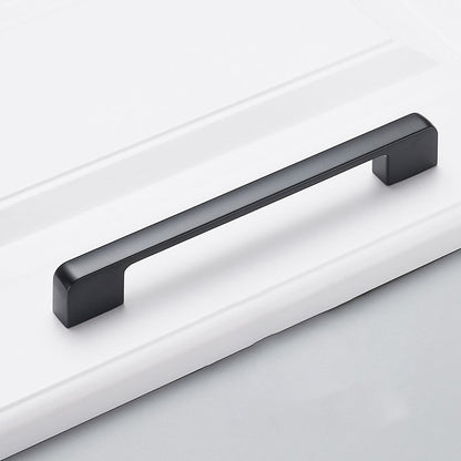 Simple Style Cabinet Handles Zinc Alloy Modern Drawer Pulls Matte Black Hardware Pulls