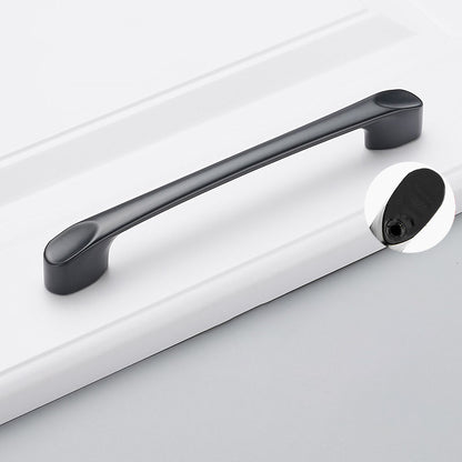 Simple Style Cabinet Handles Zinc Alloy Modern Drawer Pulls Matte Black Hardware Pulls