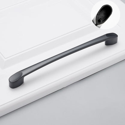 Simple Style Cabinet Handles Zinc Alloy Modern Drawer Pulls Matte Black Hardware Pulls