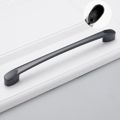 Simple Style Cabinet Handles Zinc Alloy Modern Drawer Pulls Matte Black Hardware Pulls