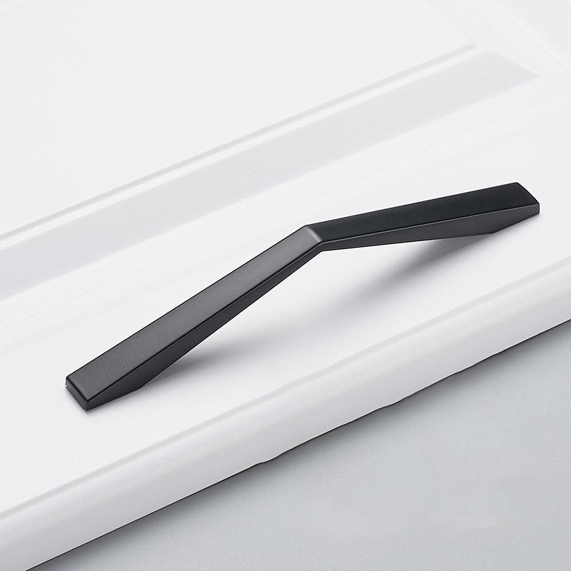 Simple Style Cabinet Handles Zinc Alloy Modern Drawer Pulls Matte Black Hardware Pulls