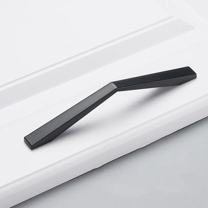 Simple Style Cabinet Handles Zinc Alloy Modern Drawer Pulls Matte Black Hardware Pulls
