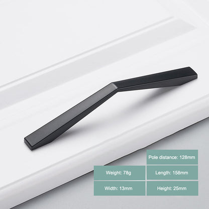 Simple Style Cabinet Handles Zinc Alloy Modern Drawer Pulls Matte Black Hardware Pulls