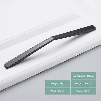 Simple Style Cabinet Handles Zinc Alloy Modern Drawer Pulls Matte Black Hardware Pulls