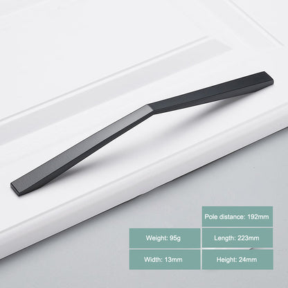 Simple Style Cabinet Handles Zinc Alloy Modern Drawer Pulls Matte Black Hardware Pulls