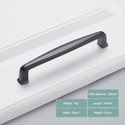 Simple Style Cabinet Handles Zinc Alloy Modern Drawer Pulls Matte Black Hardware Pulls