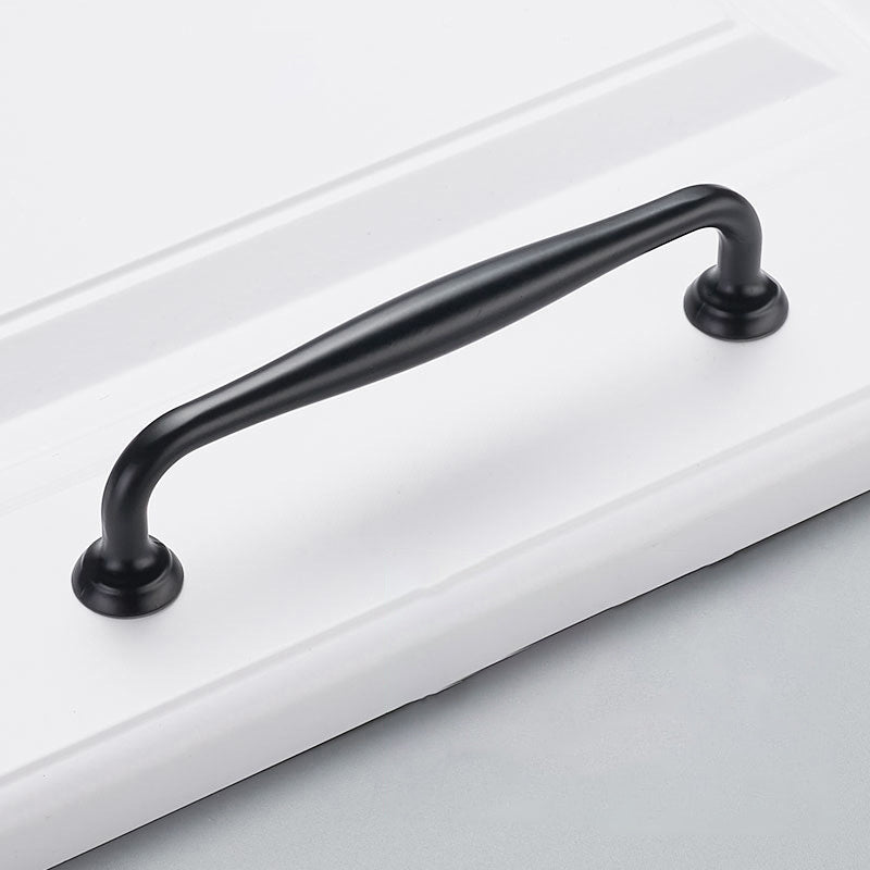 Simple Style Cabinet Handles Zinc Alloy Modern Drawer Pulls Matte Black Hardware Pulls