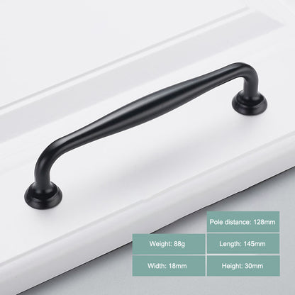 Simple Style Cabinet Handles Zinc Alloy Modern Drawer Pulls Matte Black Hardware Pulls
