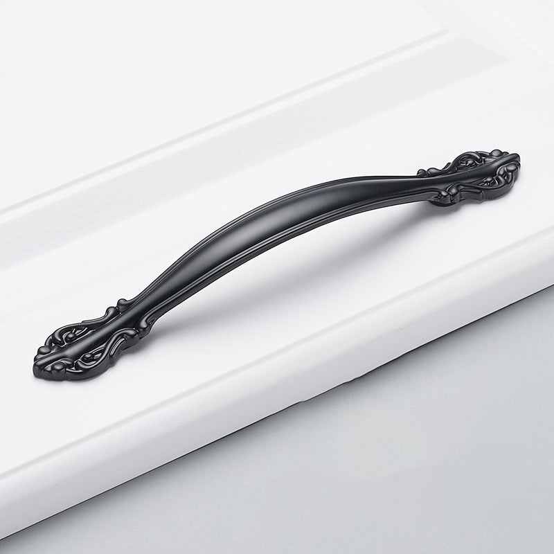 Simple Style Cabinet Handles Zinc Alloy Modern Drawer Pulls Matte Black Hardware Pulls