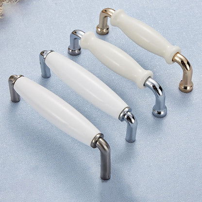Zinc Alloy + Ceramic Door Pull Handle Cabinet Drawer Wardrobe Cupboard Furniture Handle Knob