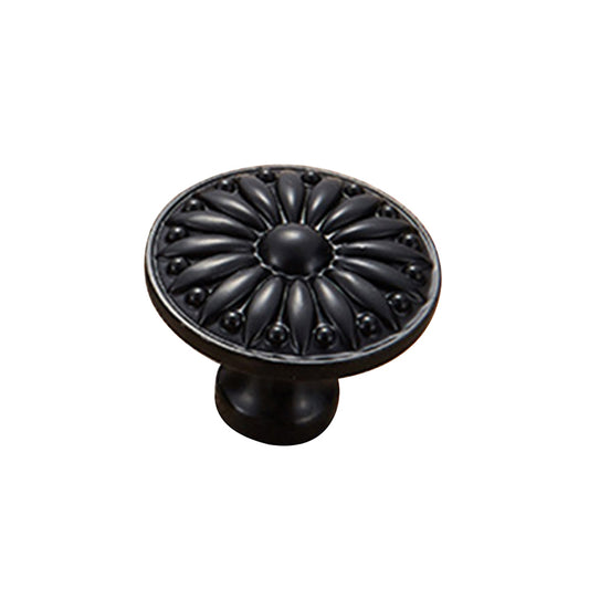 Zinc Alloy Furniture Classical Pull Handle Cabinet Drawer Wardrobe Puller Single Hole Door Knob, 22mm Screw
