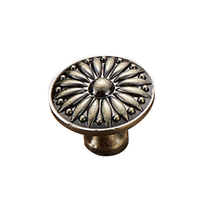 Zinc Alloy Furniture Classical Pull Handle Cabinet Drawer Wardrobe Puller Single Hole Door Knob, 22mm Screw