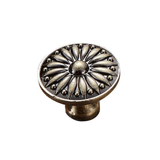 Zinc Alloy Furniture Classical Pull Handle Cabinet Drawer Wardrobe Puller Single Hole Door Knob, 22mm Screw
