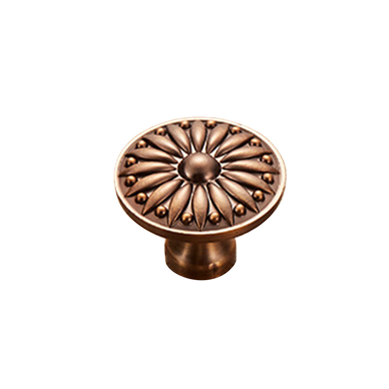 Zinc Alloy Furniture Classical Pull Handle Cabinet Drawer Wardrobe Puller Single Hole Door Knob, 22mm Screw