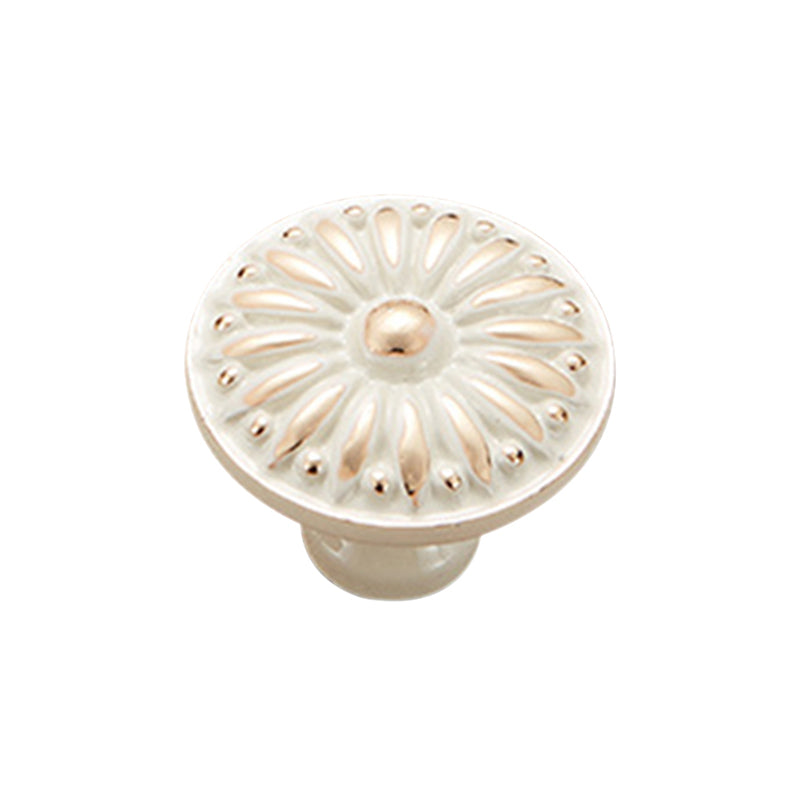 Zinc Alloy Furniture Classical Pull Handle Cabinet Drawer Wardrobe Puller Single Hole Door Knob, 22mm Screw