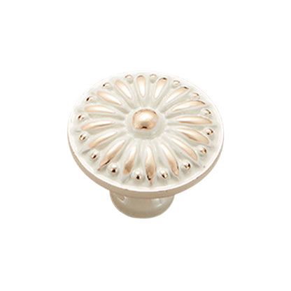 Zinc Alloy Furniture Classical Pull Handle Cabinet Drawer Wardrobe Puller Single Hole Door Knob, 22mm Screw
