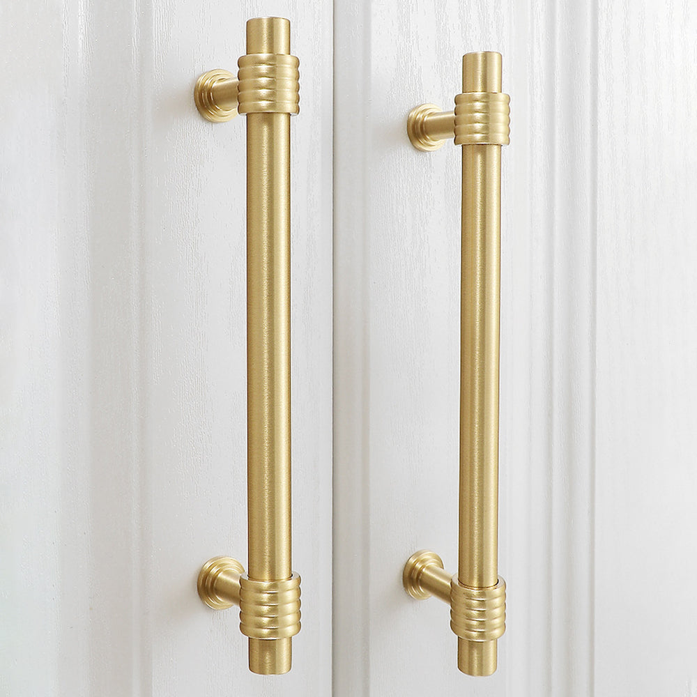 Copper Cabinet Pull Closet Dresser Drawer Pull Handle Replacement with 25mm Screw, 96mm Hole Distance