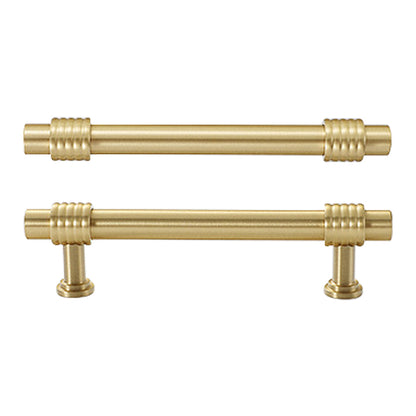 Copper Dresser Pull Kitchen Cabinet Handle Drawer Pull Replacement Home Decorative Hardware with 25mm Screw, 128mm Hole Distance