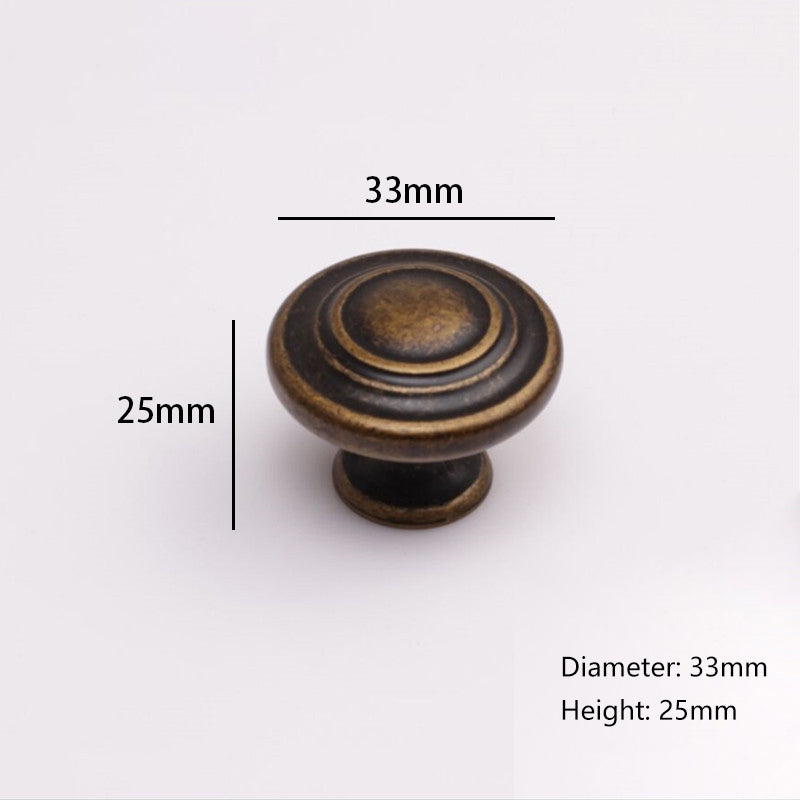 Zinc Alloy Cabinet Pull Handle Drawer Wardrobe Knob with 25mm Screw