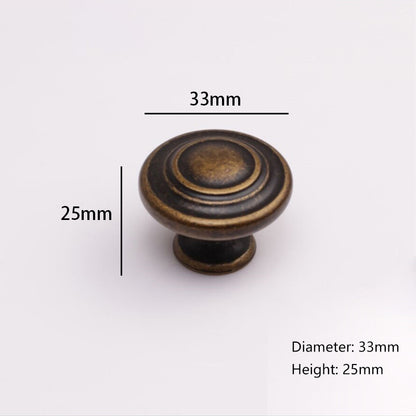 Zinc Alloy Cabinet Pull Handle Drawer Wardrobe Knob with 25mm Screw