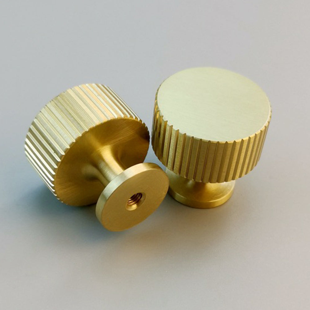 Brass Furniture Handle Kitchen Cupboard Cabinet Knob Wardrobe Knob with 25mm Screw, Size L: 35mm Diameter
