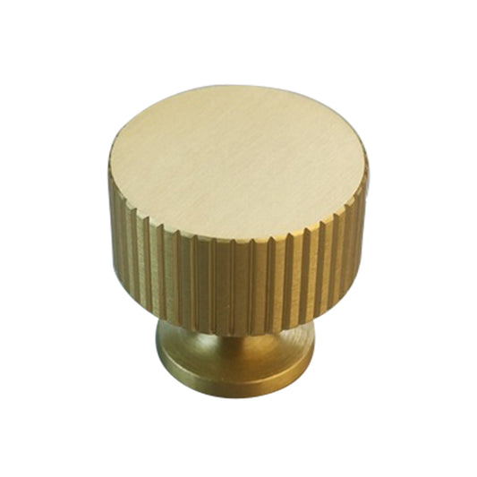 Kitchen Cupboard Cabinet Knob Wardrobe Knob Brass Furniture Handle with 25mm Screw, Size S: 28mm Diameter