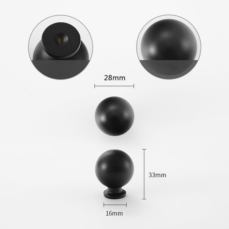 Simple Style Pure Copper Pull Round Cabinet Handle Drawer Wardrobe Knob with 25mm Screw