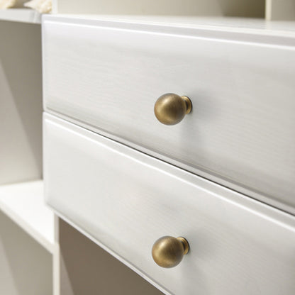 Simple Style Pure Copper Pull Round Cabinet Handle Drawer Wardrobe Knob with 25mm Screw