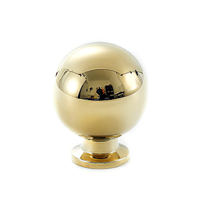Simple Style Pure Copper Pull Round Cabinet Handle Drawer Wardrobe Knob with 25mm Screw