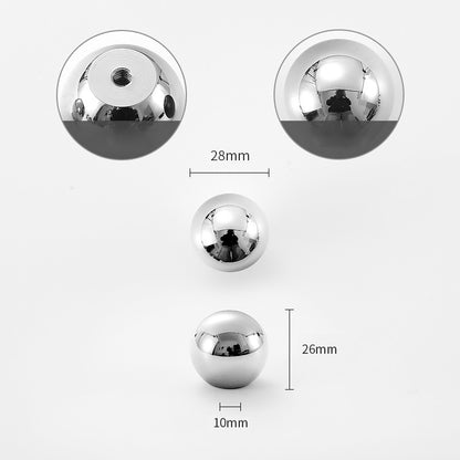 Simple Style Pure Copper Pull Round Cabinet Handle Drawer Wardrobe Knob with 25mm Screw