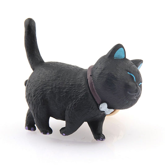 PVC+Brass Single Hole Furniture Handle Cute Cat Rotatable Drawer Wardrobe Cabinet Pull Handle, 25mm Screw