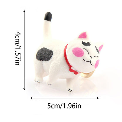 PVC+Brass Single Hole Furniture Handle Cute Cat Rotatable Drawer Wardrobe Cabinet Pull Handle, 25mm Screw