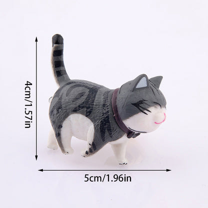 PVC+Brass Single Hole Furniture Handle Cute Cat Rotatable Drawer Wardrobe Cabinet Pull Handle, 25mm Screw