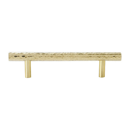 96mm Hole Pitch Hammered Texture Brass Pull Handle Cabinet Drawer Wardrobe Furniture Handle with 25mm Screw